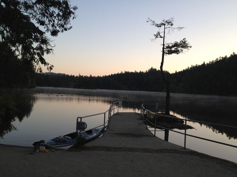 Youth team Thetis lake quiet moment