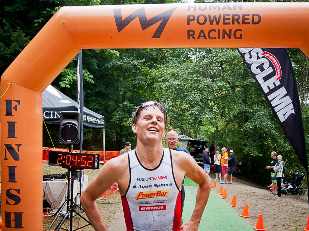 Brent McMahon at the finish of XTERRA 2014