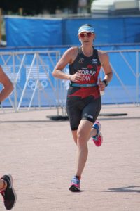 Barbara Rober on run at the ITU World Championship in Chicago