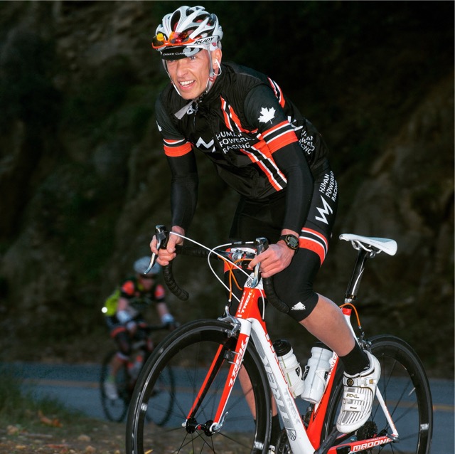 Mike Neill riding a bike up Rock Store climb in California