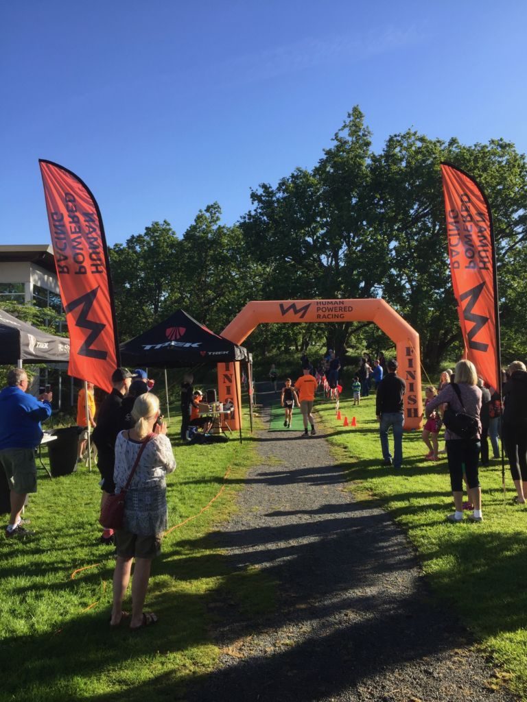 Finish Line of the 2017 HPR Youth Triathlon West Shore
