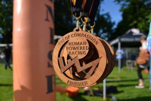 Wooden medals given out at the 2017 Triathlon of Compassion 