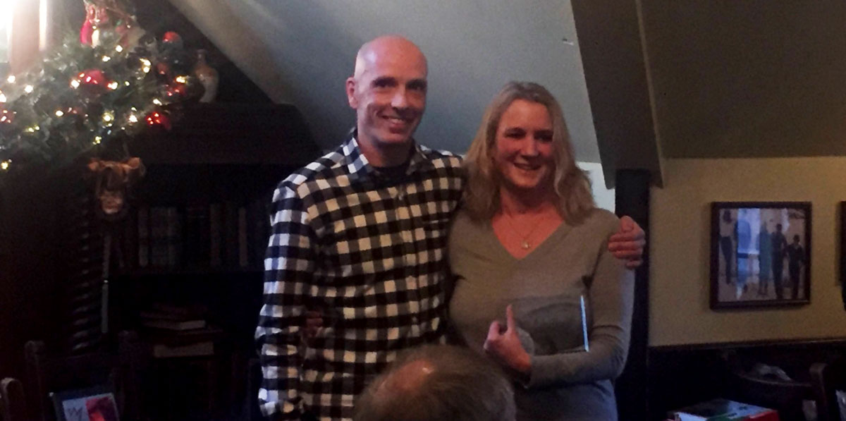 April Vesey receives the 2017 Spirit Award.