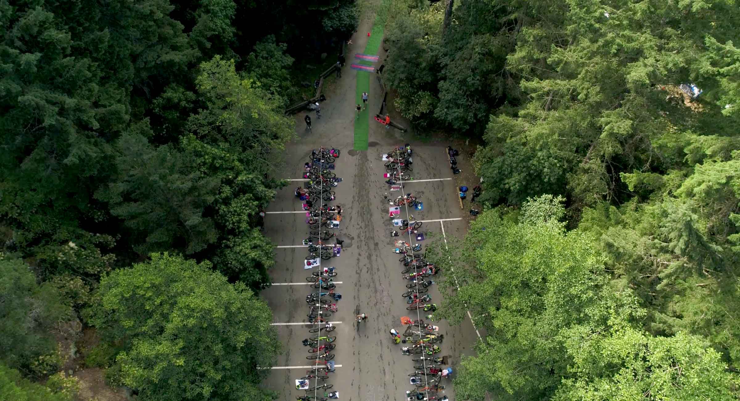Aerial view of XTERRA Victoria transition