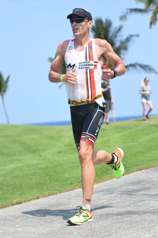 Mike Neill running at Kona 70.3 2018