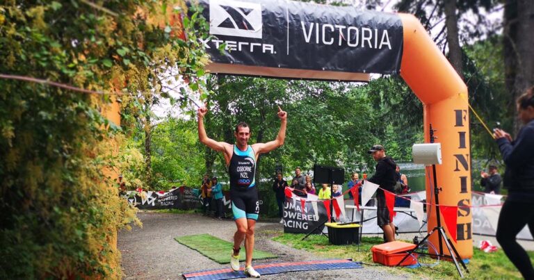 Sam Osborne across the finish line!