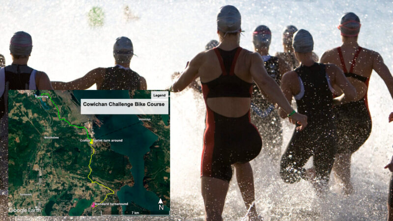 A graphic of the new Cowichan Challenge bike course