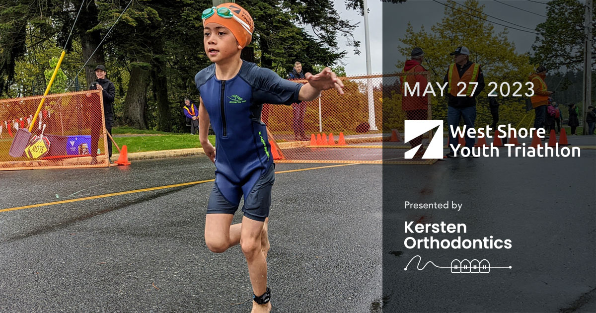 West Shore Youth Triathlon on May 27 2023, presented by Kersten Orthodontics.