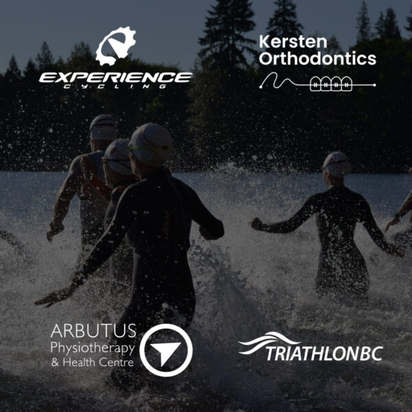 Sponsor logos for the 2024 Cowichan Challenge, inluding Arbutus, Kersten Orthodontics, and Experience Cycling.