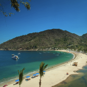An aerial view of Banderas Bay, Mexico