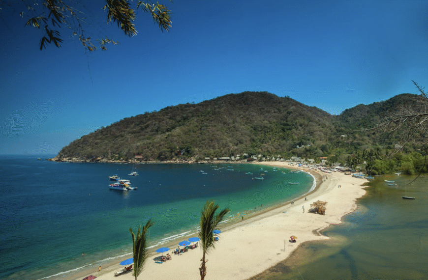 An aerial view of Banderas Bay, Mexico